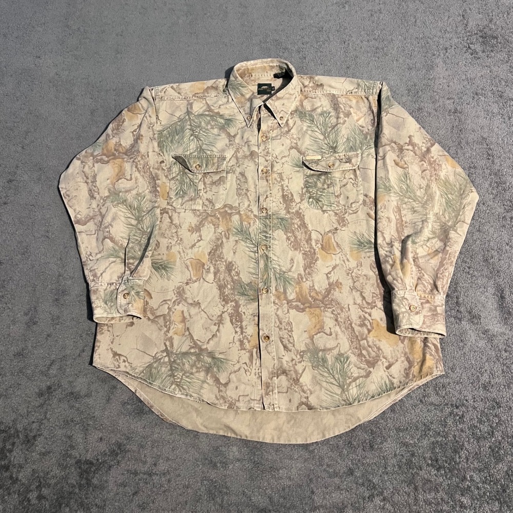 Natural Gear Mens 2X Camo Hunting Shirt Long Sleeve Cotton Twill Button Down